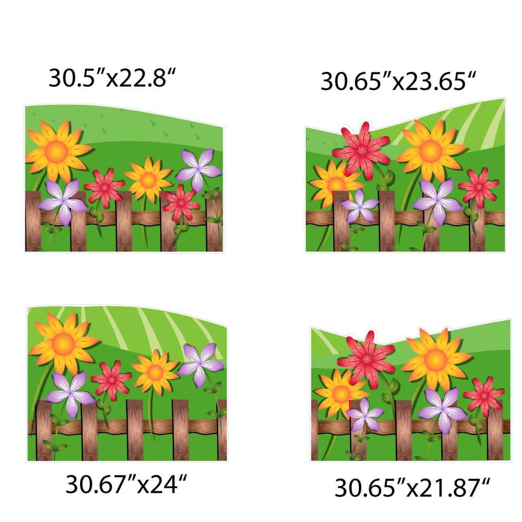 Spring Flowers Yard Card EZ Fillers 4 pc set (20122)