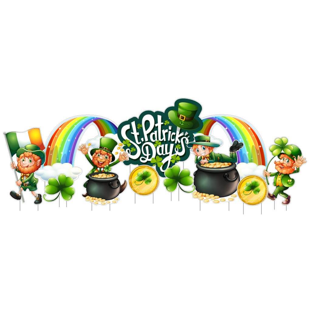 St. Patrick's Day Leprechaun 11 pc Yard Card Set (20120)