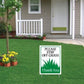 PLEASE STAY OFF THE GRASS - 9"x12" Corrugated Plastic Yard Sign - FREE SHIPPING