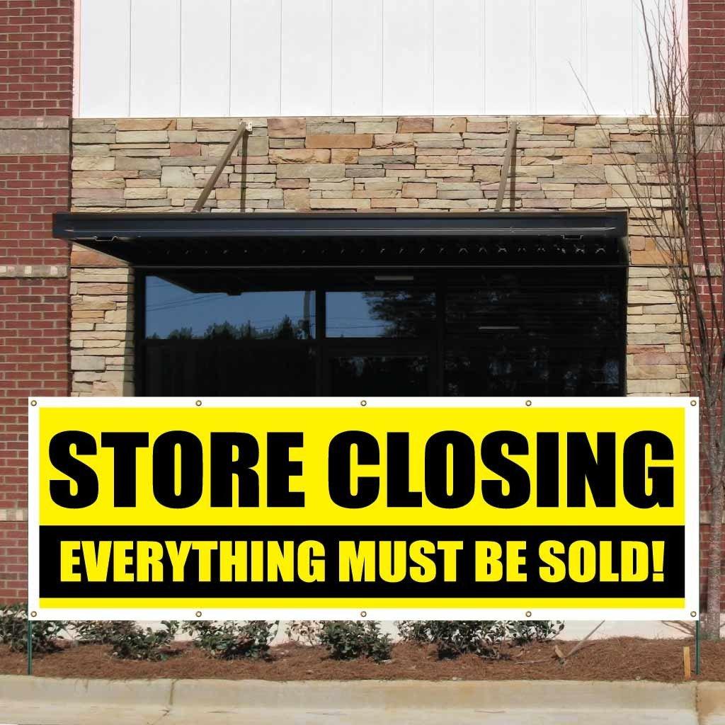 Store Closing Vinyl Banner with Grommets