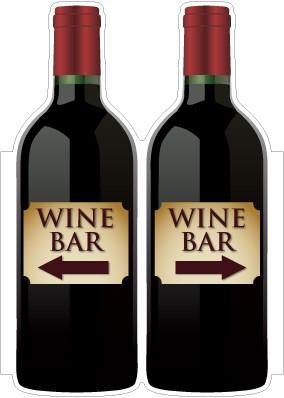 Wine Bottle 3D Window Sign