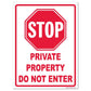 Stop: Private Property Sign or Sticker - #1