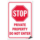 Stop: Private Property Sign or Sticker - #1