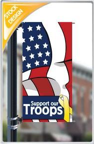 18"x36" Support Our Troops Pole Banner FREE SHIPPING