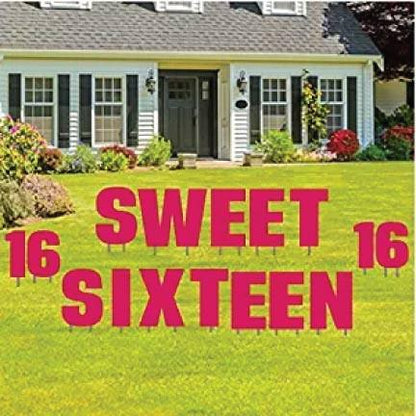 Sweet Sixteen Yard Letters - FREE SHIPPING
