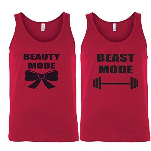 Beauty and the Beast Tank Tops - Wedding Tank Tops (Red)