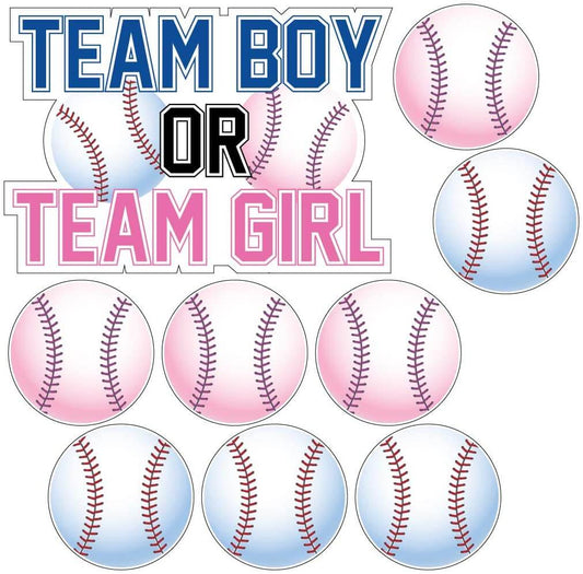 team boy or team girl baseball theme yard signs