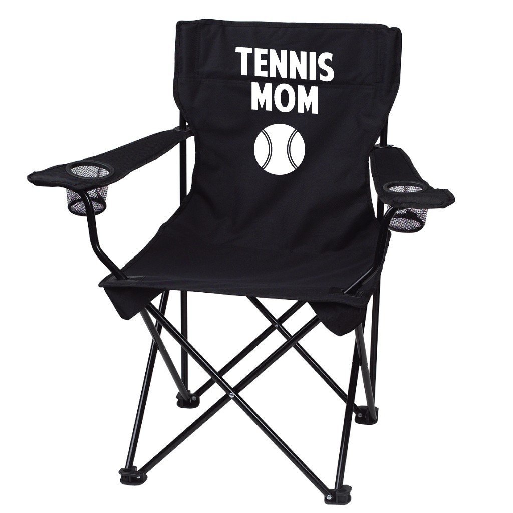 Tennis Mom Black Folding Camping Chair