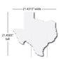 Texas State Shaped Corrugated Plastic Yard Sign Blank - White or Yellow