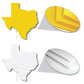 Texas State Shaped Corrugated Plastic Yard Sign Blank - White or Yellow