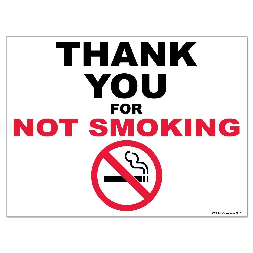Thank You For Not Smoking Sign or Sticker - #2