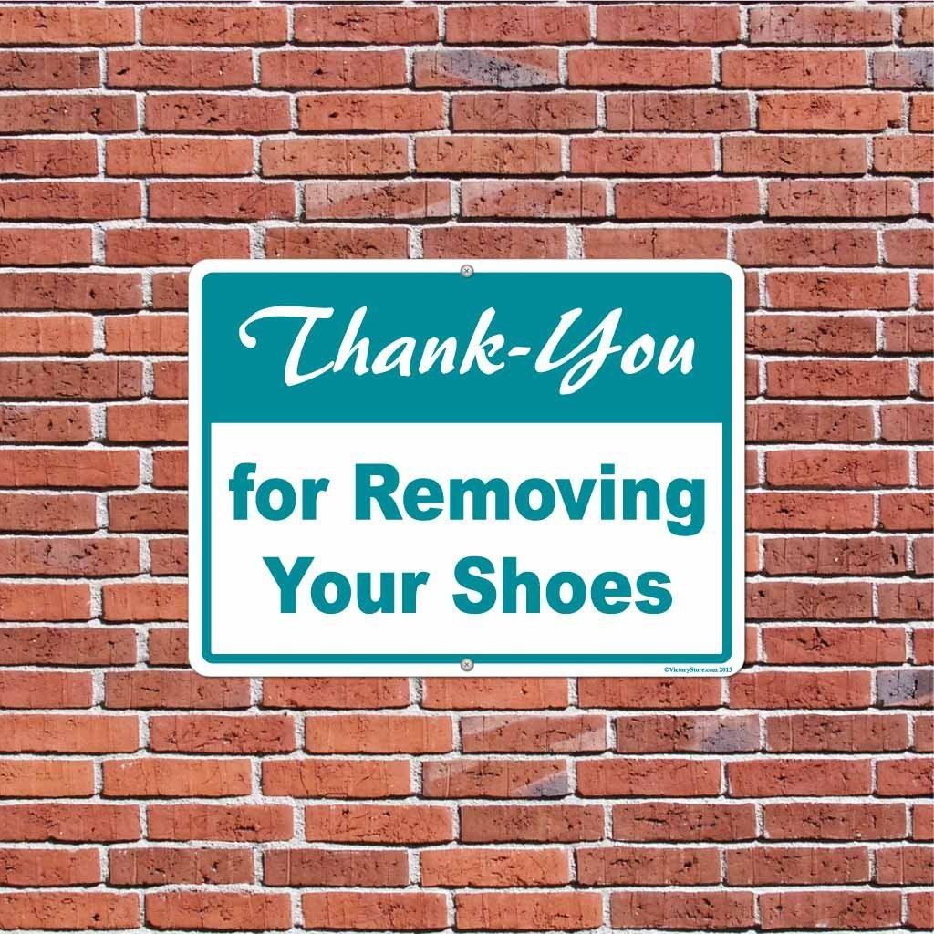 Thank You For Removing Your Shoes Sign or Sticker - #2
