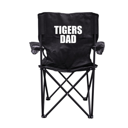 Tigers Dad Black Folding Camping Chair
