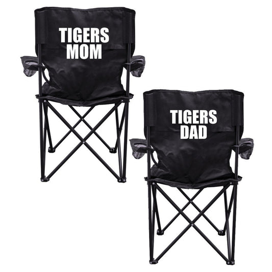 Tigers Parents Black Folding Camping Chair Set of 2