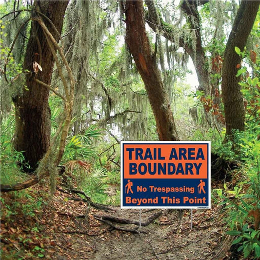 Trail Area Boundary Sign or Sticker - #1