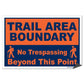 Trail Area Boundary Sign or Sticker - #1