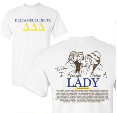 Tri Delta Always Being A Lady T-shirt