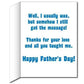3' Tall Giant Father's Day 'Tuning You Out' Card