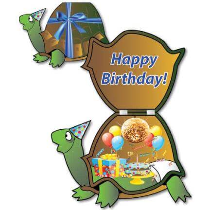 3' Stock Design Giant Birthday Turtle Card w/Envelope