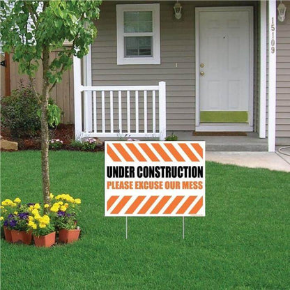 under construction yard sign