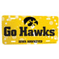 University of Iowa Go Hawks License Plate