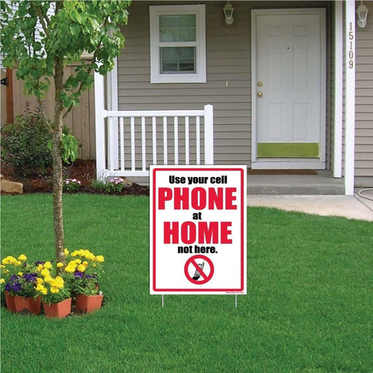 Use Your Cell Phone at Home Not Here Sign or Sticker - #3