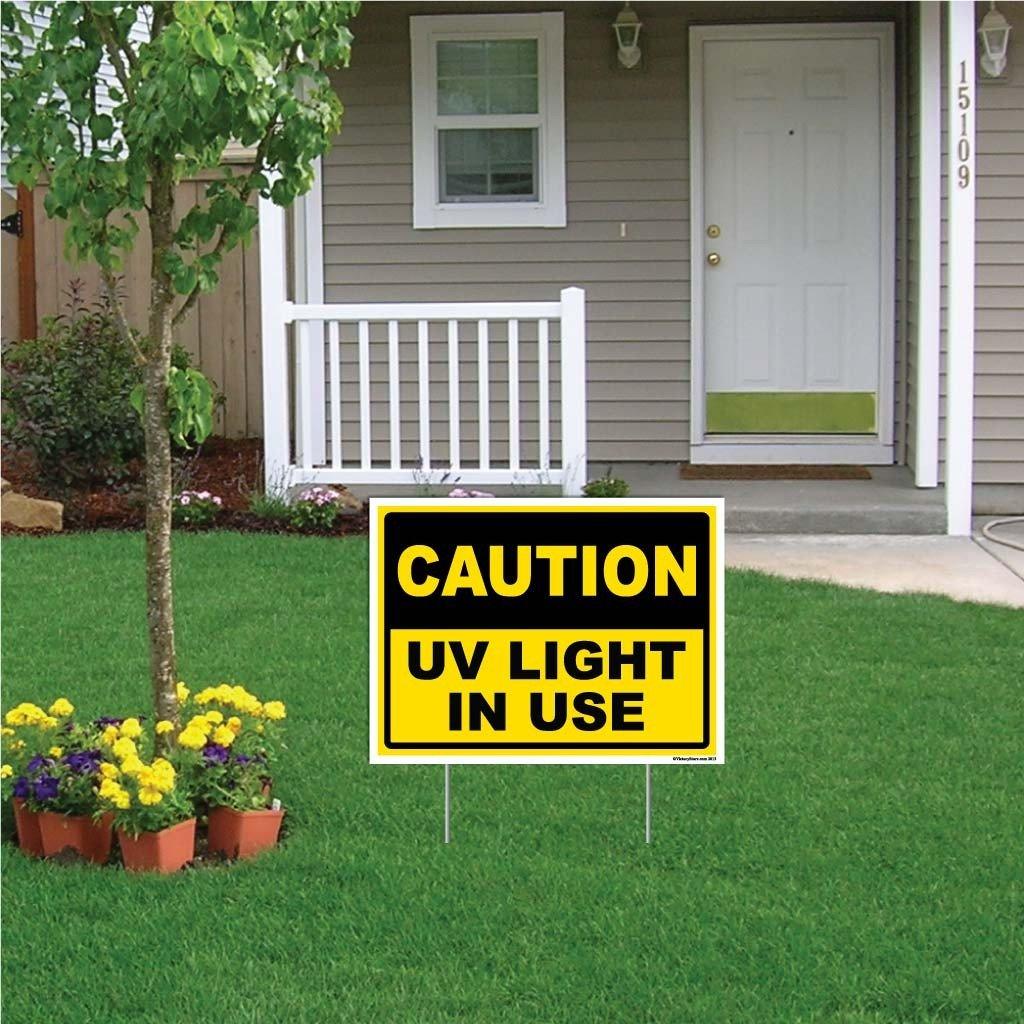 UV Light in Use Caution Sign or Sticker - #5