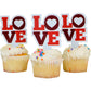 Valentines Cupcake Toppers - Set of 100 (Love)