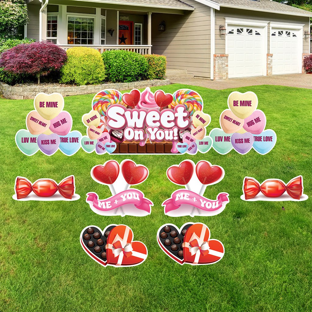Valentine's Day Sweet On You 46"x23.5" Quick Set | 9 pc Set