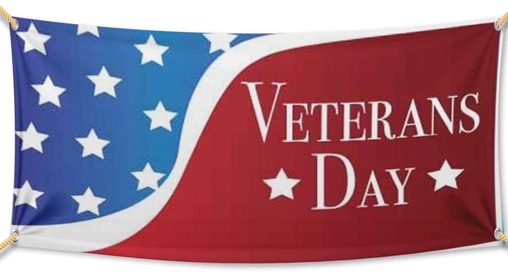 Veterans Day Banner Waterproof Vinyl Banner