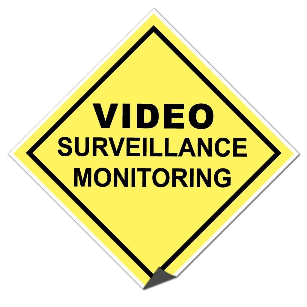 Video Surveillance Monitoring Sign/Sticker | VictoryStore ...