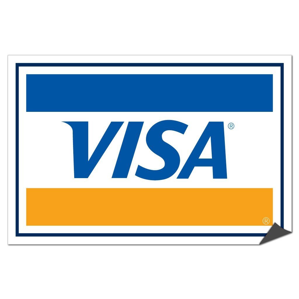 Visa Credit Card Sign or Sticker - #4