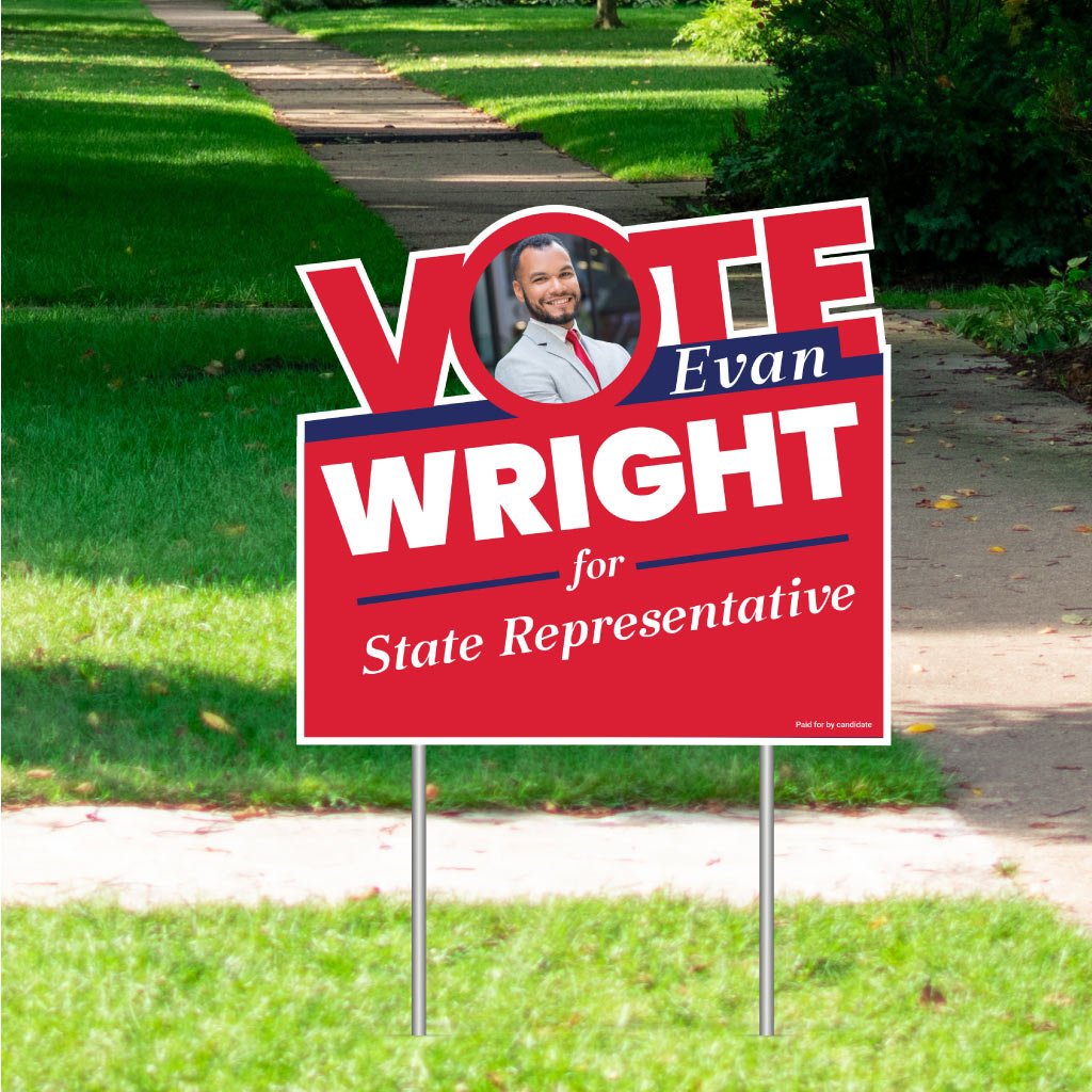 VOTE Shaped Political Yard Sign