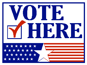 Vote Here Sign - 18"x24" Corrugated Plastic with EZ Stakes