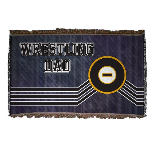 Wrestling Dad Woven Blanket