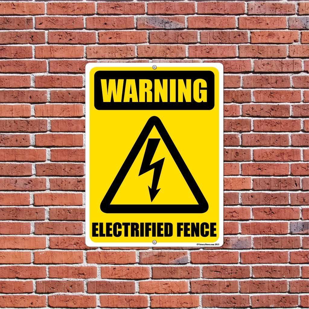 Warning Electric Fence Sign or Sticker