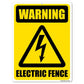 Warning Electric Fence Sign or Sticker - #5