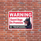 Warning Guard Dogs on Premises Full Color Sign or Sticker - #8