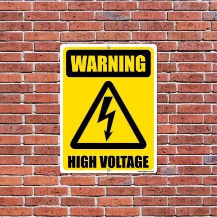 Warning High Voltage Sign or Sticker - #3