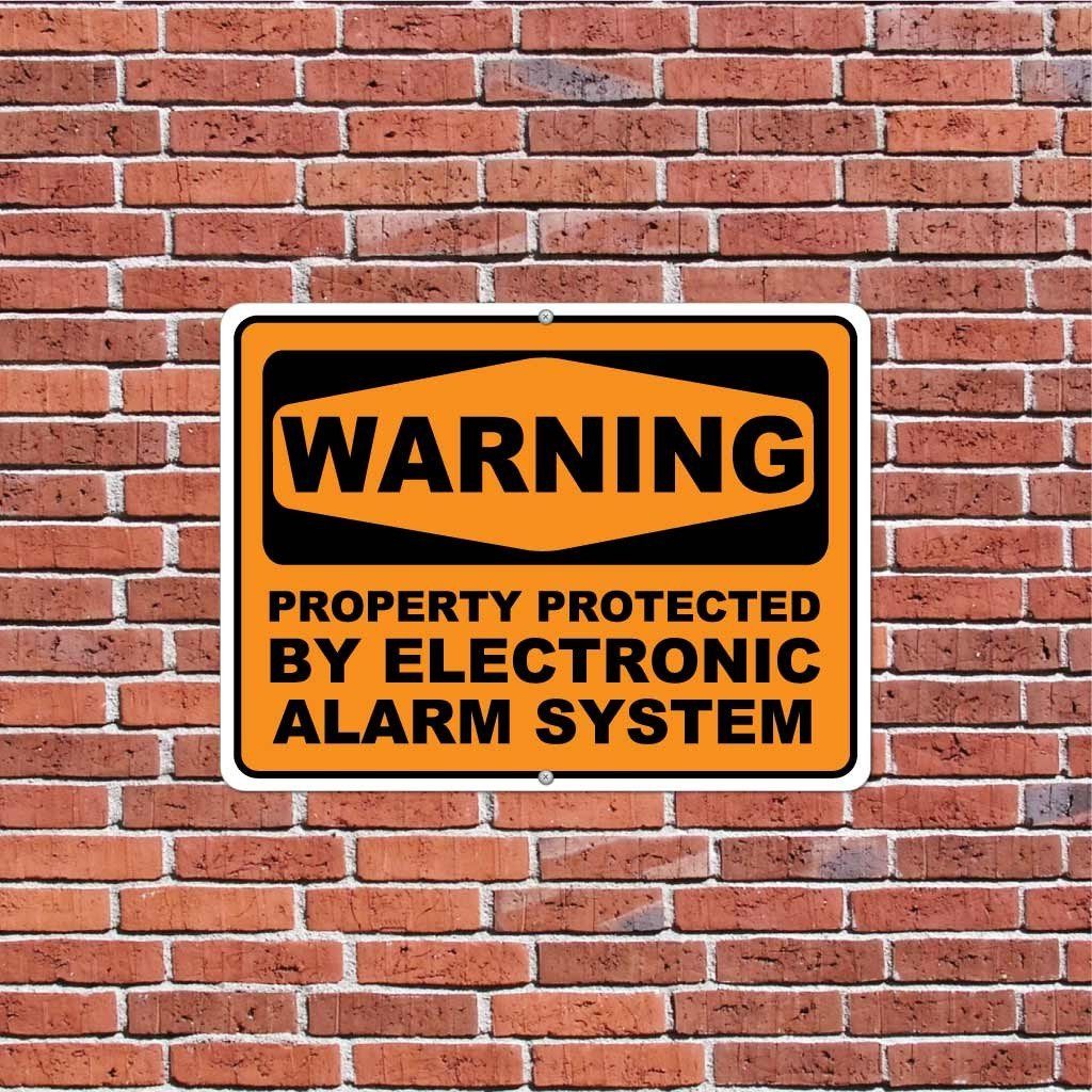 Warning Property Protect by Alarm System Sign or Sticker