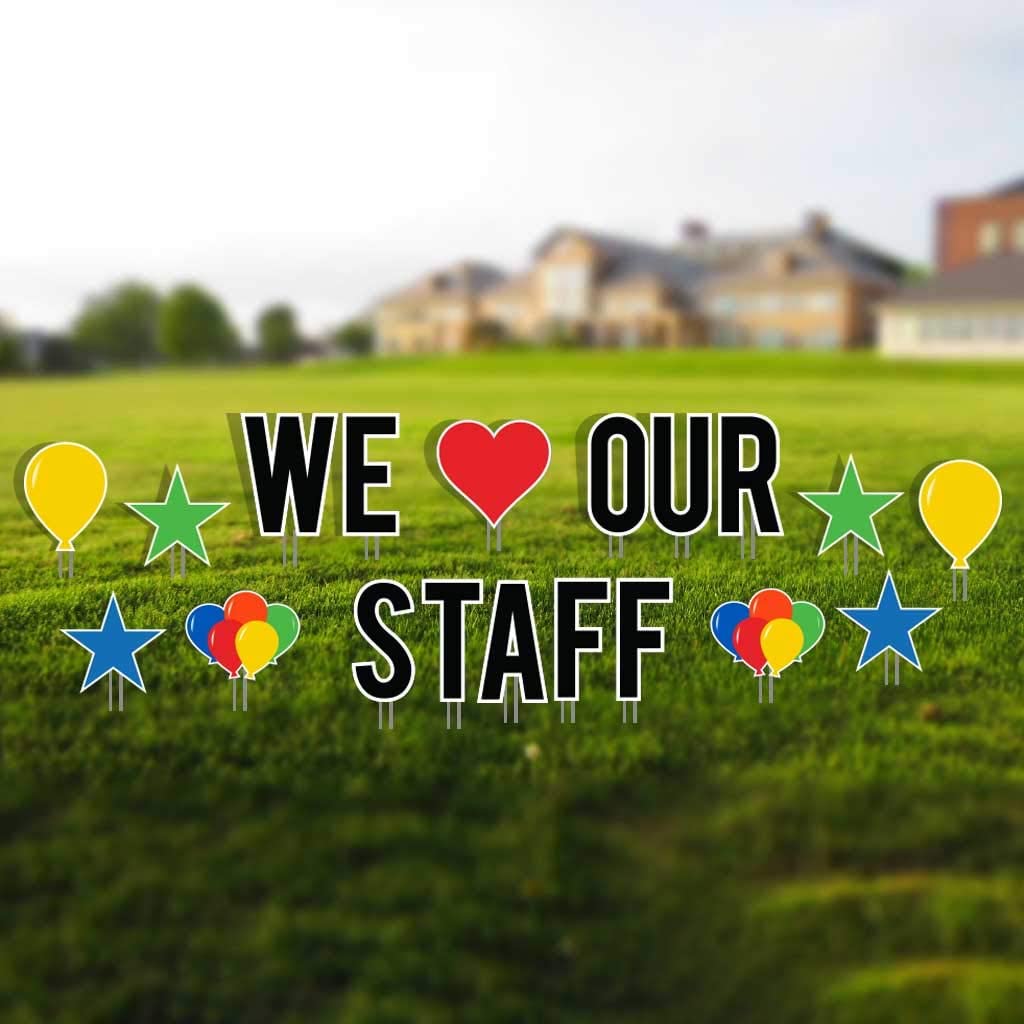 We Love Our Staff Yard Decorations, 19pcs (12514)