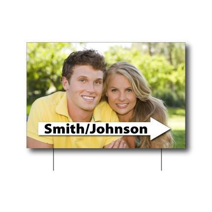12"x18" Directional Wedding Yard Signs with 2 EZ stakes