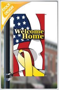 18"x36" Welcome Home Pole Banner FREE SHIPPING