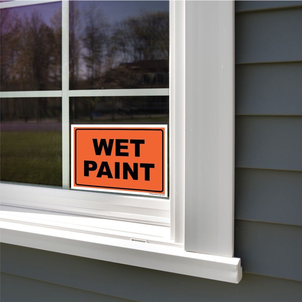 Wet Paint Caution Sign or Sticker