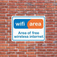 Wifi Area Sign or Sticker - #4