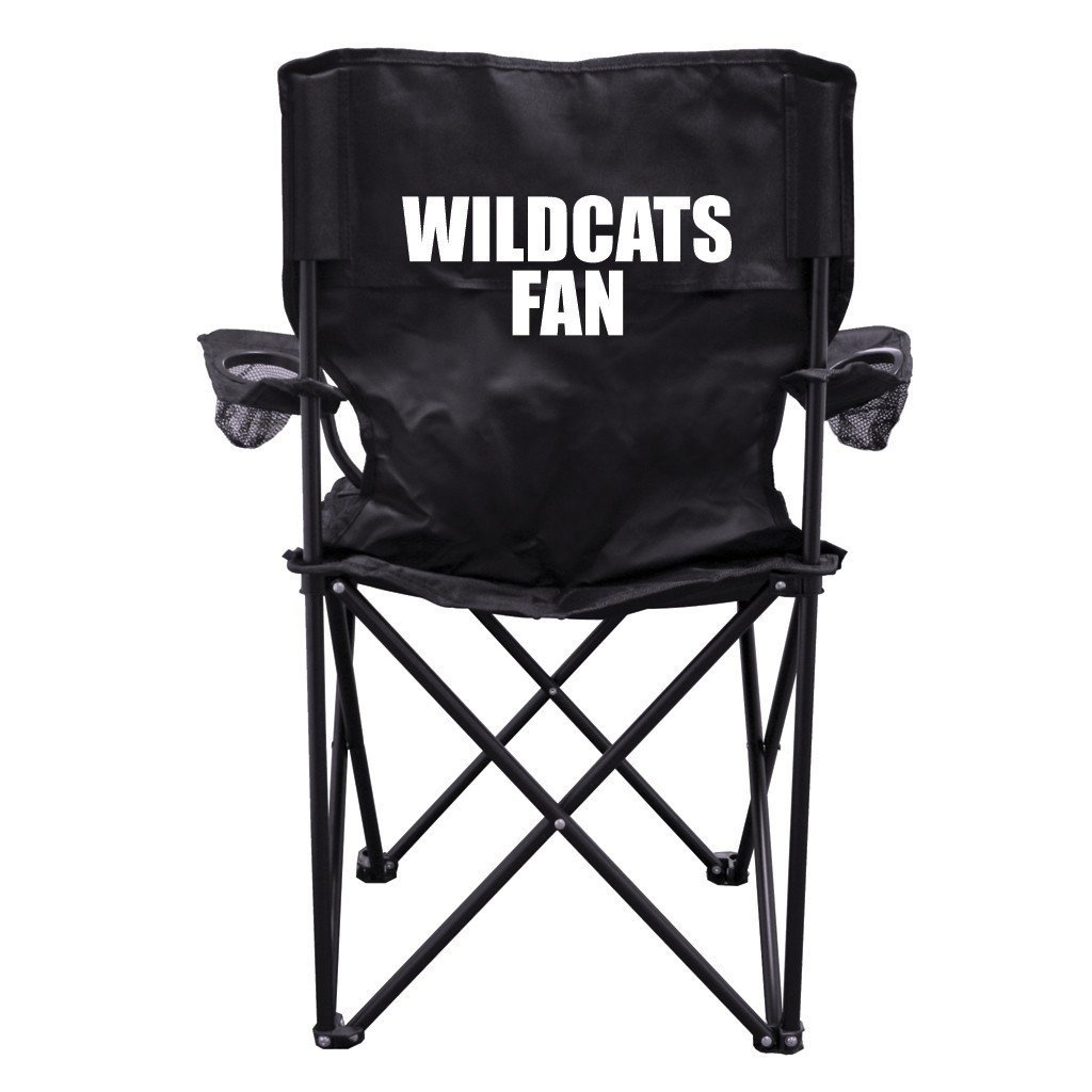 Wildcats Fan Black Folding Camping Chair with Carry Bag