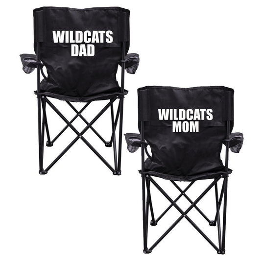 Wildcats Parents Black Folding Camping Chair Set of 2