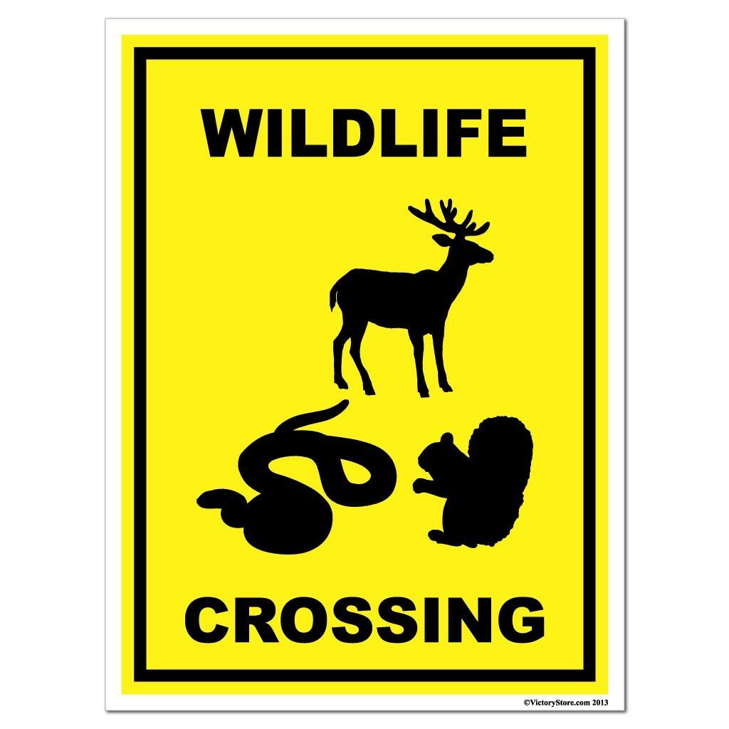 Wildlife Crossing Sign or Sticker