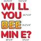 Will You BEE Mine Valentine's Day Yard Card 9 pc Set (19995)