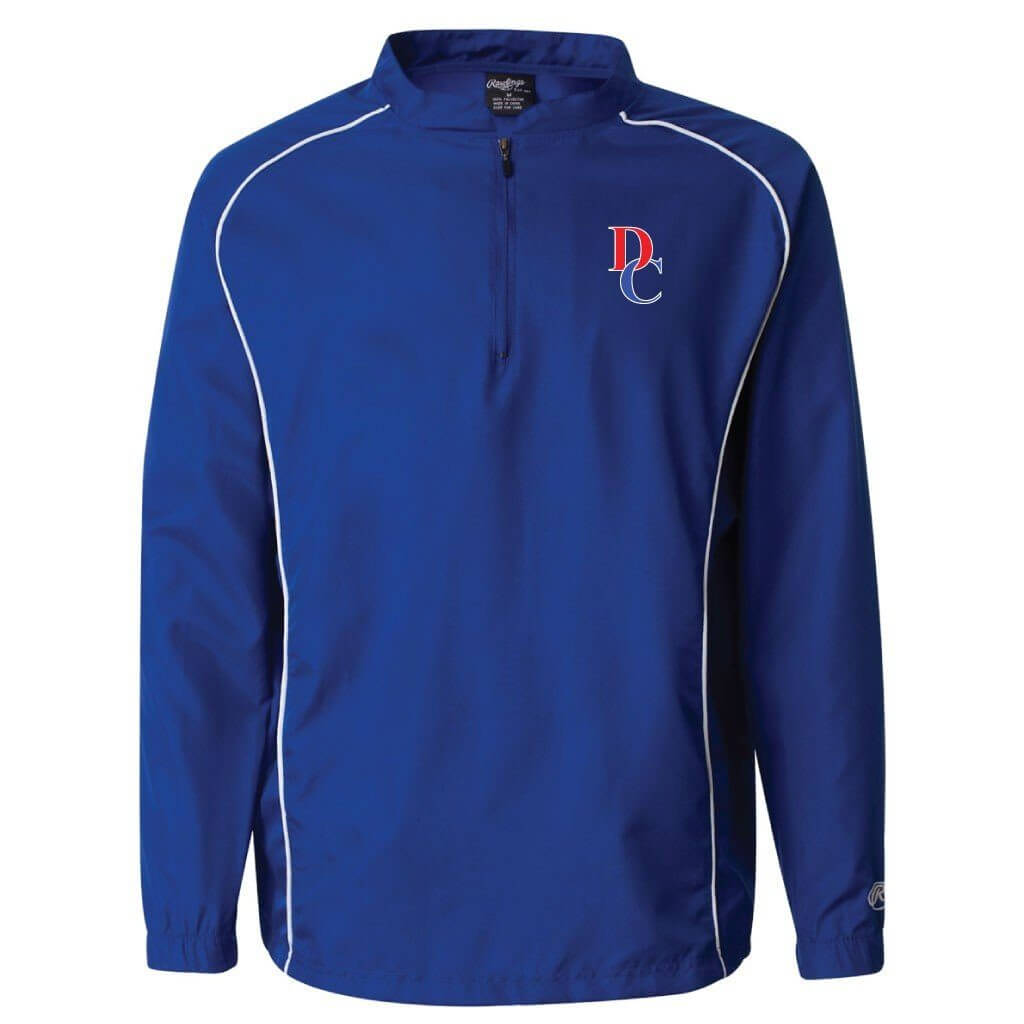 Central High School "DC" Embroidered Royal Blue Windbreaker